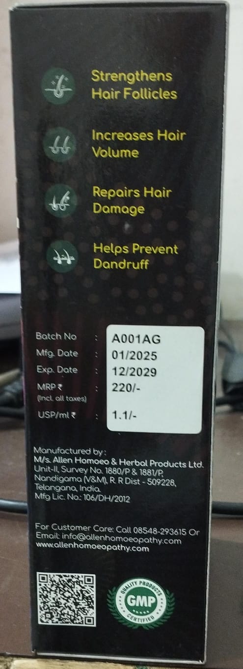 Allen Arnica Gold Hair Oil 200ml - Image 2