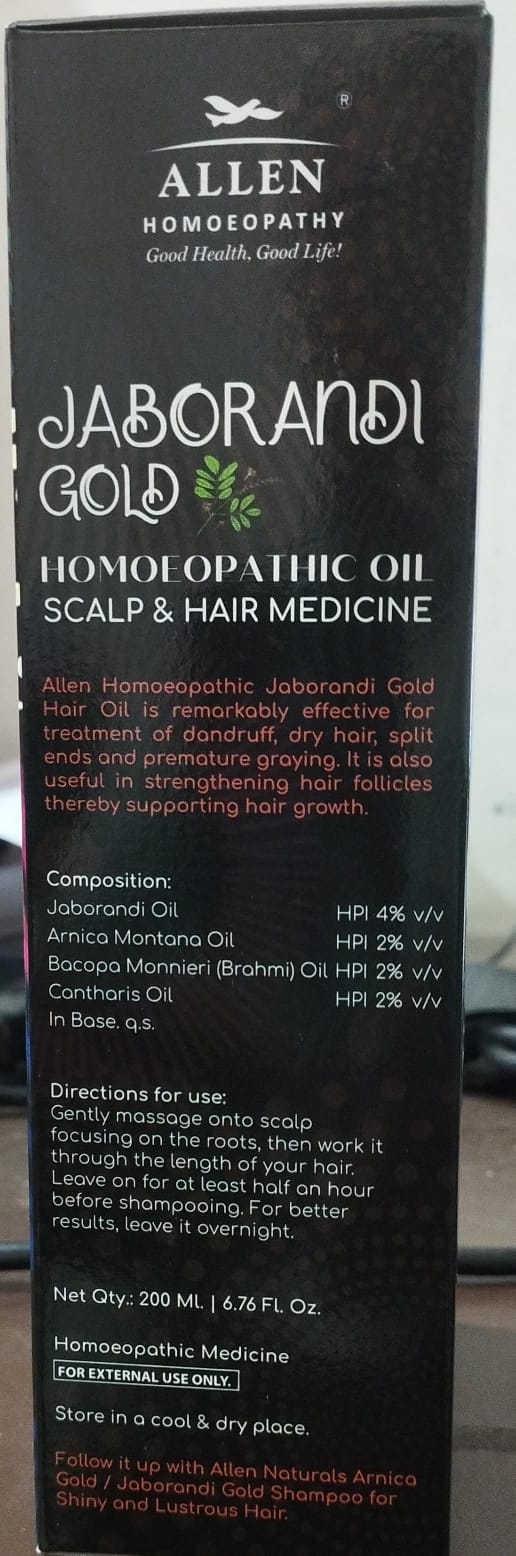 Allen Jaborandi Gold Hair Oil 200 ml - Image 2