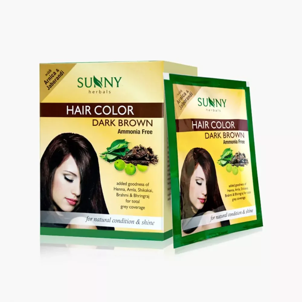 Bakson Sunny Hair Color (Dark Brown) (20g, Pack of 10) - Image 2