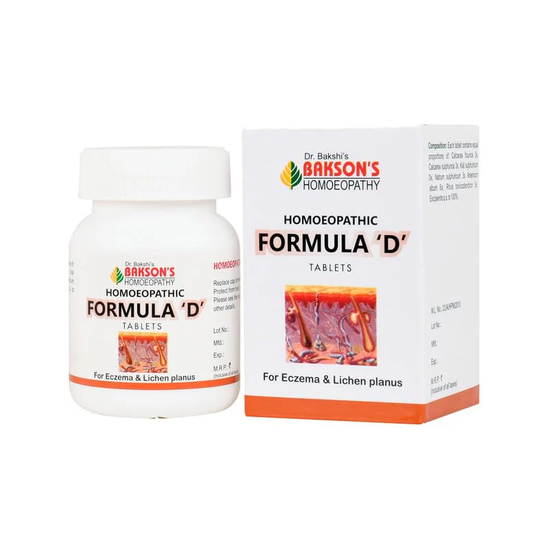 BAKSON'S HOMOEOPATHY Formula 'D' Tablets - 75 Tab