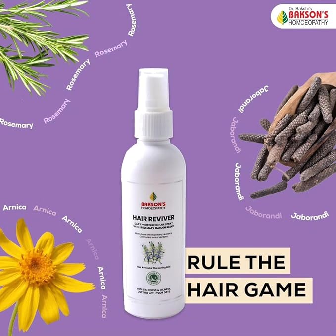 Bakson's Homoeopathy Hair Reviver Rosemary Water Spray -100 ml - Wholesale Pack of 3 - Image 2