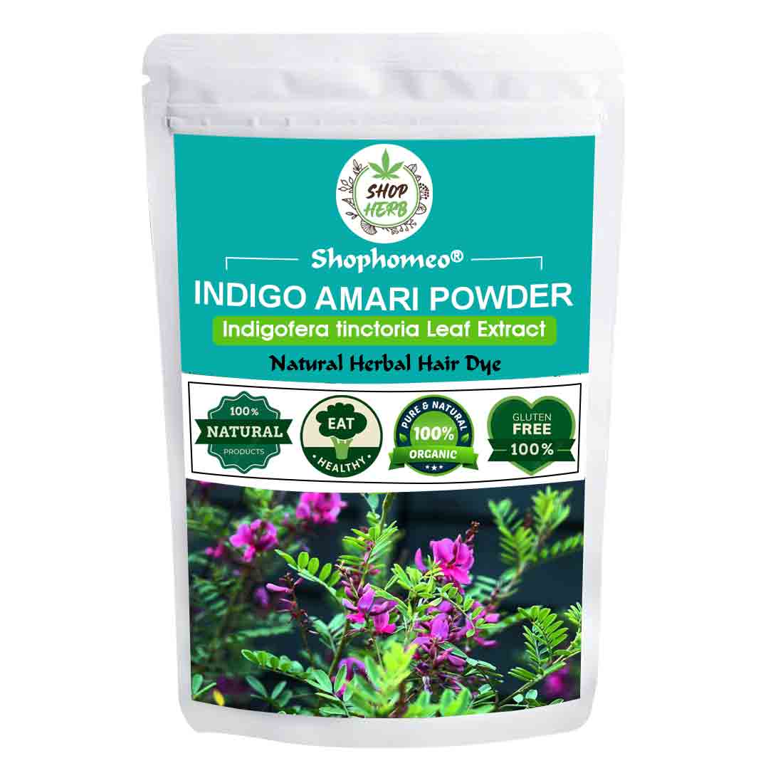 Pure indigo, leaves powder natural for black hair color - 200g - Image 2