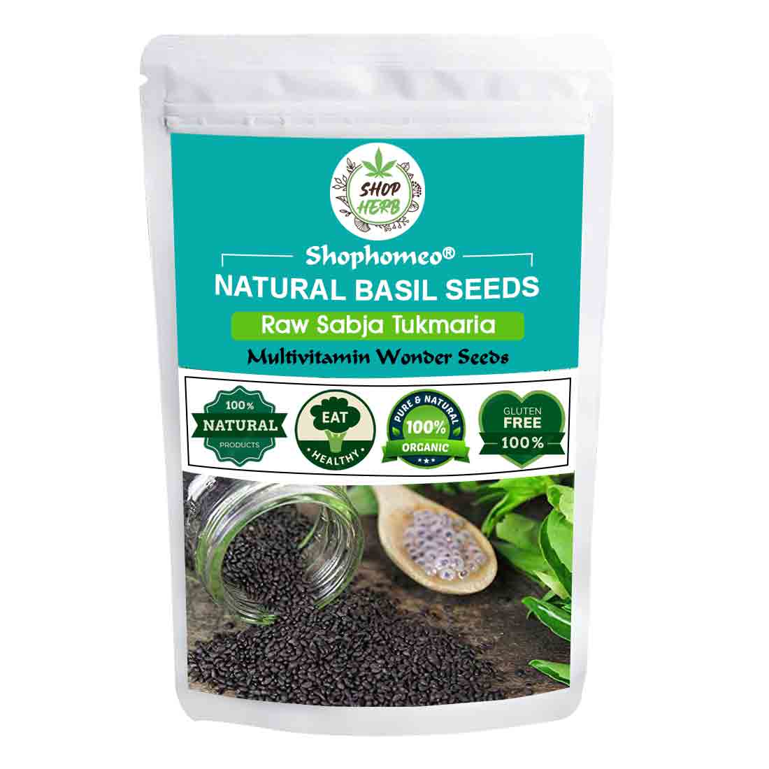 Raw Basil Seeds - 200 gm | Sabja Tukmaria Seeds | Non-GMO Sabja Seeds | Rich in Omega 3 and Fibre - Image 2
