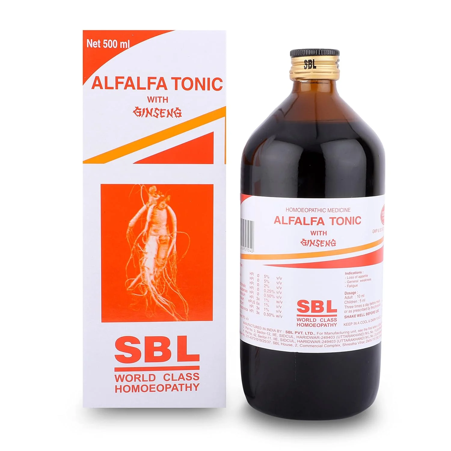 SBL Alfalfa Tonic with Ginseng - 500ml